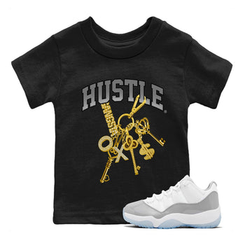 Air Jordan 11 White Cement Sneaker Match Tees Gold Hustle Sneaker Tees Air Jordan 11 Cement Grey Sneaker Release Tees Kids Shirts Black 1