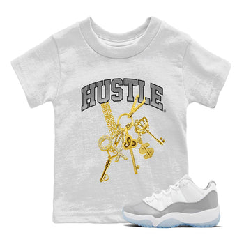 Air Jordan 11 White Cement Sneaker Match Tees Gold Hustle Sneaker Tees Air Jordan 11 Cement Grey Sneaker Release Tees Kids Shirts White 1