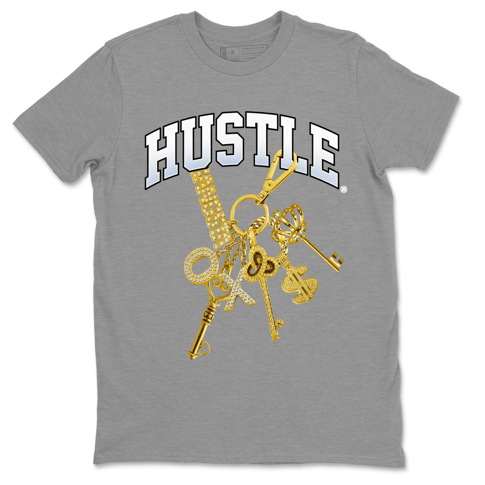 Air Jordan 11 White Cement Sneaker Match Tees Gold Hustle Sneaker Tees Air Jordan 11 Cement Grey Sneaker Release Tees Unisex Shirts Heather Grey 2