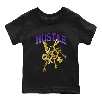 Air Jordan 12 Field Purple Sneaker Match Tees Gold Hustle Sneaker Tees Jordan Jordan 12 Lakers Sneaker Release Tees Kids Shirts Black 2