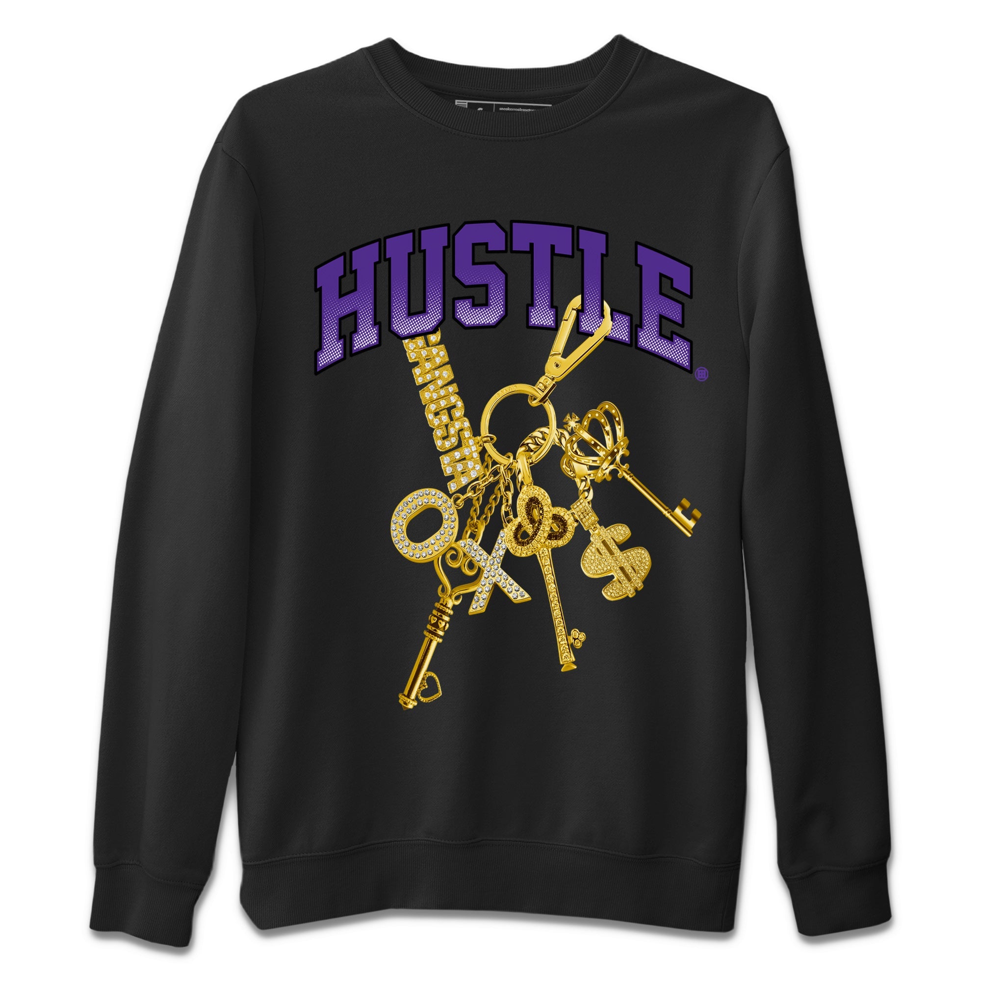 Air Jordan 12 Field Purple Sneaker Match Tees Gold Hustle Sneaker Tees Jordan Jordan 12 Lakers Sneaker Release Tees Unisex Shirts Black 2