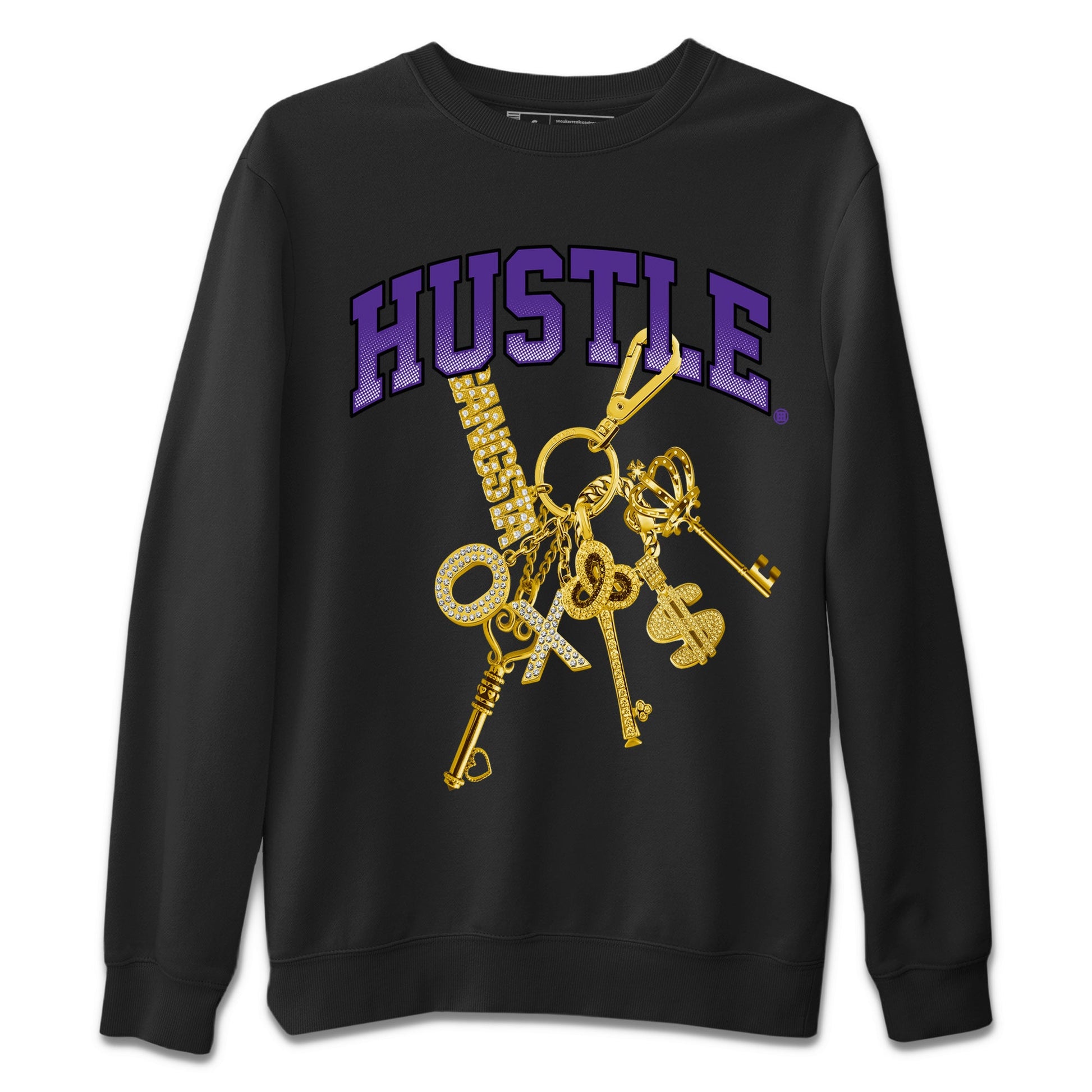 Air Jordan 12 Field Purple Sneaker Match Tees Gold Hustle Sneaker Tees Jordan Jordan 12 Lakers Sneaker Release Tees Unisex Shirts Black 2