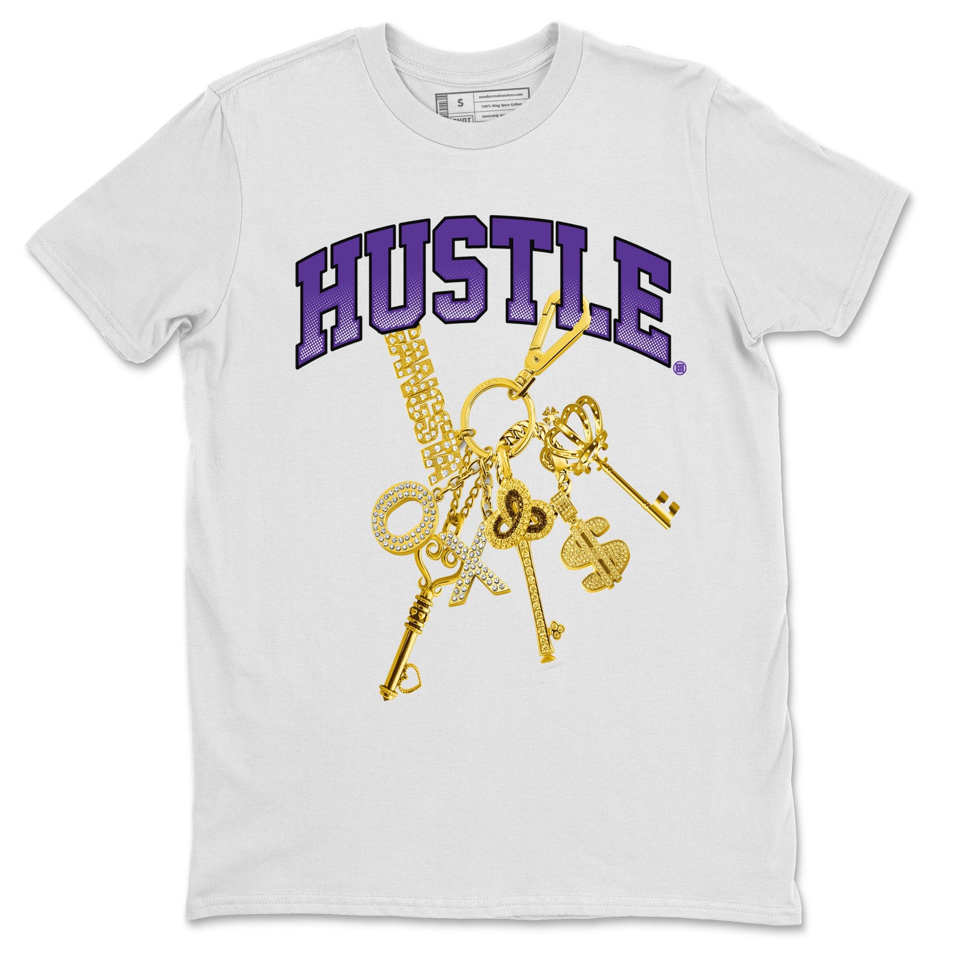 Air Jordan 12 Field Purple Sneaker Match Tees Gold Hustle Sneaker Tees Jordan Jordan 12 Lakers Sneaker Release Tees Unisex Shirts White 2
