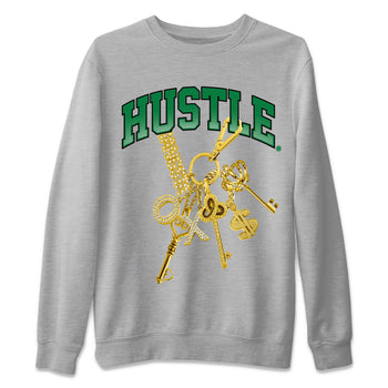 Air Jordan 4 Pine Green Sneaker Match Tees Gold Hustle Sneaker Tees Nike SB x Jordan 4 Pine Green Sneaker Release Tees Unisex Shirts Heather Grey 2
