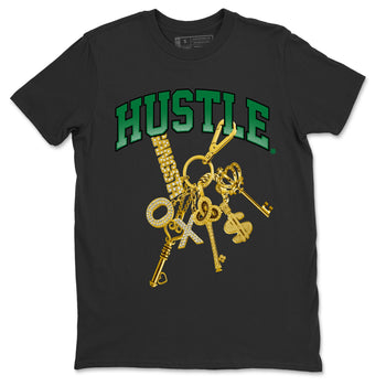 Air Jordan 4 Pine Green Sneaker Match Tees Gold Hustle Sneaker Tees Nike SB x Jordan 4 Pine Green Sneaker Release Tees Unisex Shirts Black 2