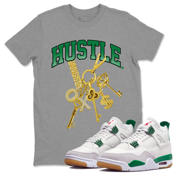 Air Jordan 4 Pine Green Gold Hustle Crew Neck Sneaker Tees Nike SB x Jordan 4 Pine Green Sneaker T-Shirts Size Chart
