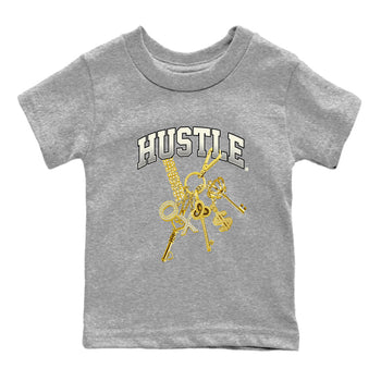 4s Sail shirt to match jordans Gold Hustle sneaker tees Air Jordan 4 Sail SNRT sneaker release tees baby toddler Heather Grey 2 cotton Shirt