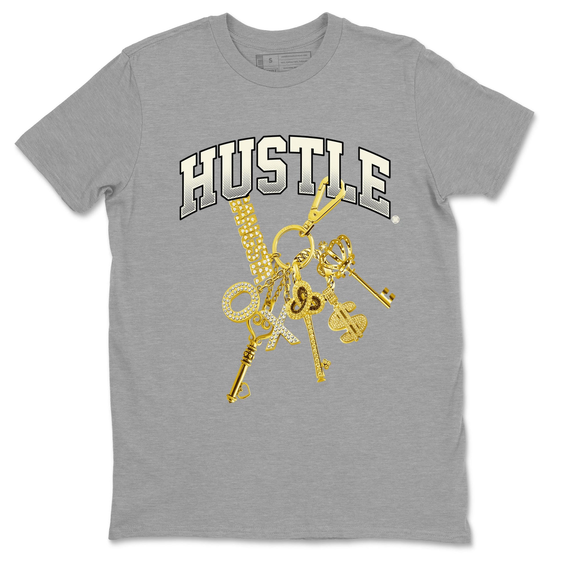 4s Sail shirt to match jordans Gold Hustle sneaker tees Air Jordan 4 Sail SNRT Sneaker Release Tees unisex cotton Heather Grey 2 crew neck shirt
