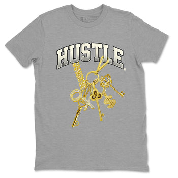 4s Sail shirt to match jordans Gold Hustle sneaker tees Air Jordan 4 Sail SNRT Sneaker Release Tees unisex cotton Heather Grey 2 crew neck shirt