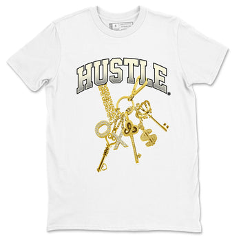 4s Sail shirt to match jordans Gold Hustle sneaker tees Air Jordan 4 Sail SNRT Sneaker Release Tees unisex cotton White 2 crew neck shirt