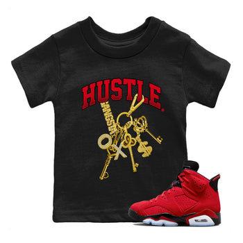 Air Jordan 6 Toro Bravo Sneaker Match Tees Gold Hustle Sneaker Tees Air Jordan 6 Toro Sneaker Release Tees Kids Shirts Black 1