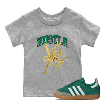 Adidas Samba Collegiate Green Gum shirt to match jordans Gold Hustle sneaker tees Samba Collegiate Green Gum SNRT Sneaker Release Tees Baby Toddler Heather Grey 1 T-Shirt
