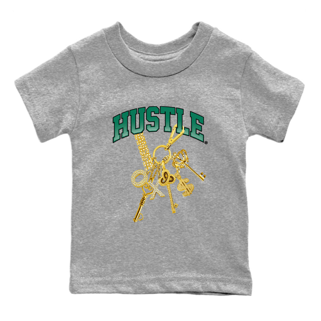 Adidas Samba Collegiate Green Gum shirt to match jordans Gold Hustle sneaker tees Samba Collegiate Green Gum SNRT Sneaker Release Tees Baby Toddler Heather Grey 2 T-Shirt