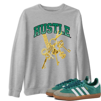 Adidas Samba Collegiate Green Gum shirt to match jordans Gold Hustle sneaker tees Samba Collegiate Green Gum SNRT Sneaker Release Tees Unisex Heather Grey 1 T-Shirt