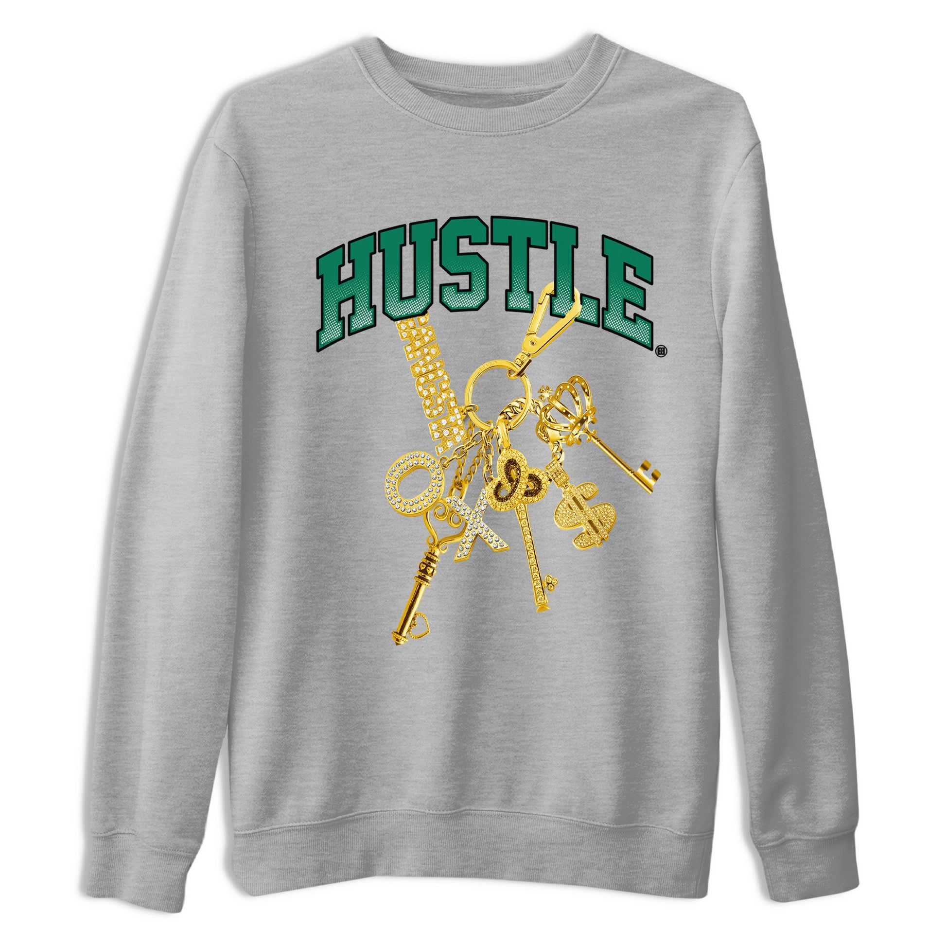 Adidas Samba Collegiate Green Gum shirt to match jordans Gold Hustle sneaker tees Samba Collegiate Green Gum SNRT Sneaker Release Tees Unisex Heather Grey 2 T-Shirt