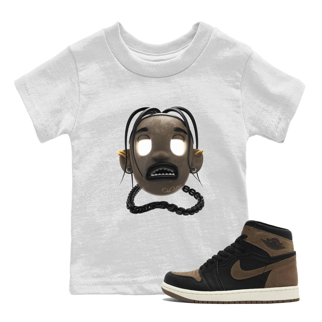 Air Jordan 1 Palomino shirt to match jordans Goosebumps Boy sneaker tees AJ1 High Palomino SNRT Sneaker Release Tees Baby Toddler White 1 T-Shirt