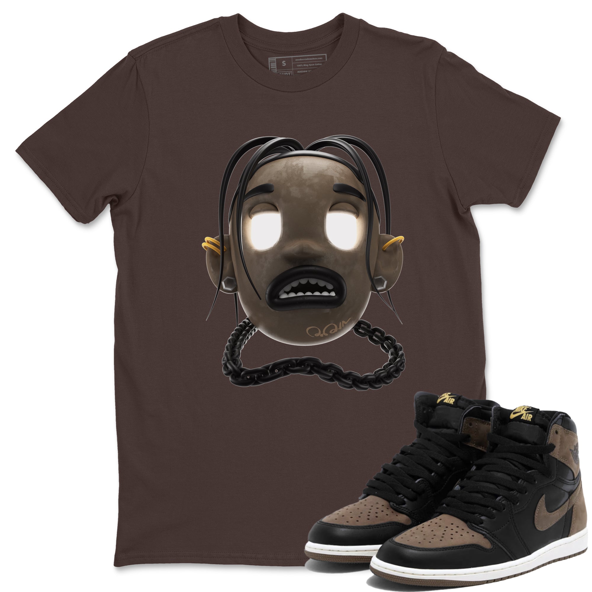Air Jordan 1 Palomino shirt to match jordans Goosebumps Boy sneaker tees AJ1 High Palomino SNRT Sneaker Release Tees Unisex Dark Chocolate 1 T-Shirt