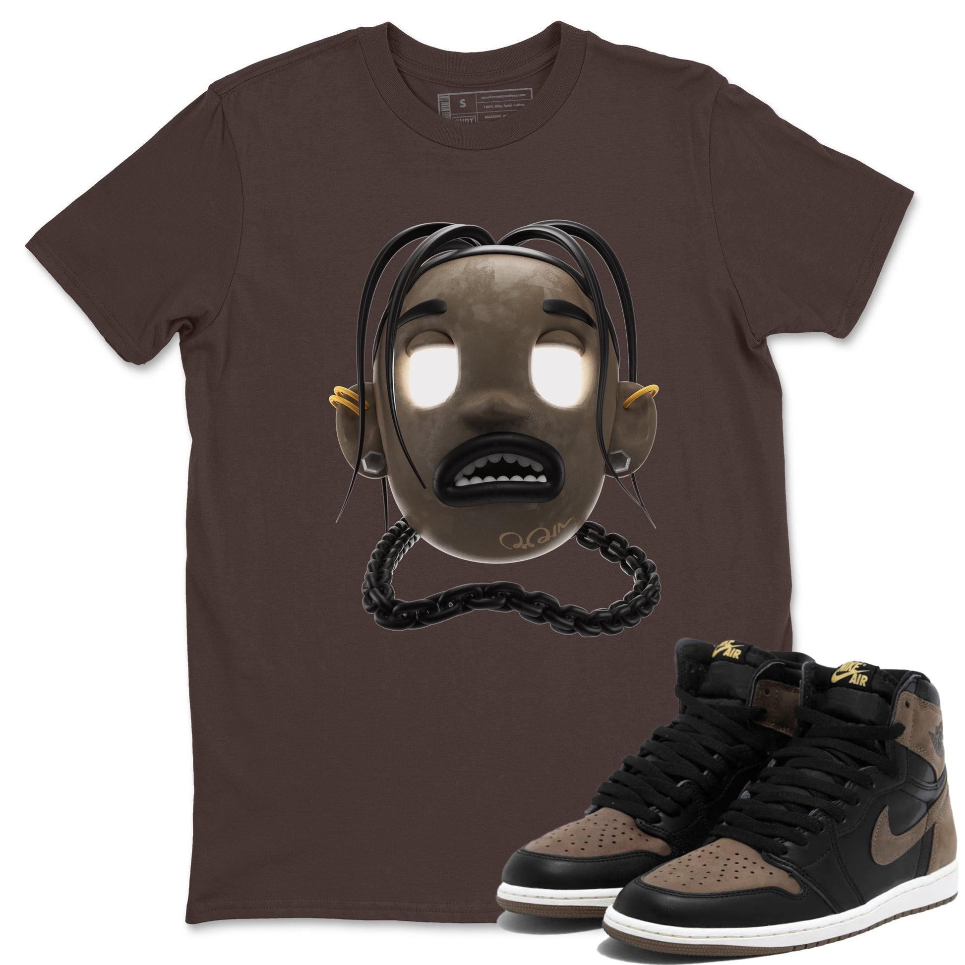Air Jordan 1 Palomino shirt to match jordans Goosebumps Boy sneaker tees AJ1 High Palomino SNRT Sneaker Release Tees Unisex Dark Chocolate 1 T-Shirt