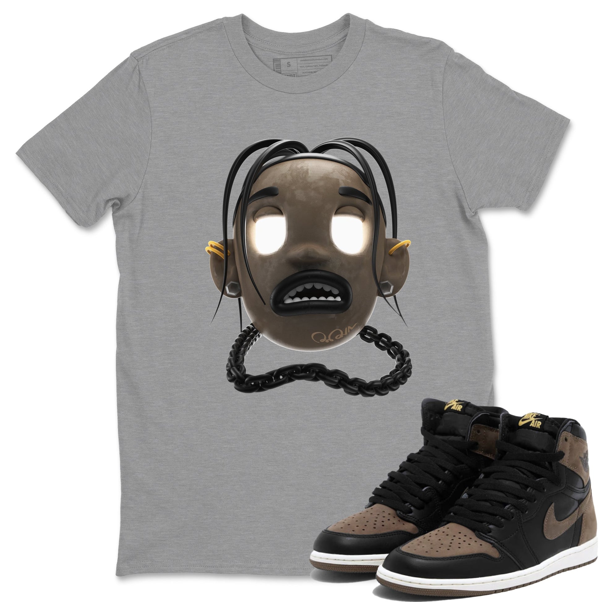 Air Jordan 1 Palomino shirt to match jordans Goosebumps Boy sneaker tees AJ1 High Palomino SNRT Sneaker Release Tees Unisex Heather Grey 1 T-Shirt