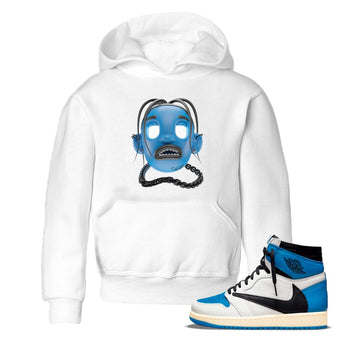 Air Jordan 1 Travis Scott Fragment Sneaker Match Tees Goosebumps Boy Sneaker Tees AJ1 OG High Travis Scott Fragment Sneaker Release Tees Kids Shirts White 1
