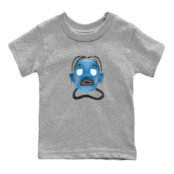 Air Jordan 1 Travis Scott Fragment Sneaker Match Tees Goosebumps Boy Sneaker Tees AJ1 OG High Travis Scott Fragment Sneaker Release Tees Kids Shirts Heather Grey 2