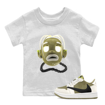 Air Jordan 1 Travis Scott Golf shirt to match jordans Goosebumps Boy sneaker tees AJ1 lowTravis Scott Golf SNRT Sneaker Release Tees Baby Toddler White 1 T-Shirt
