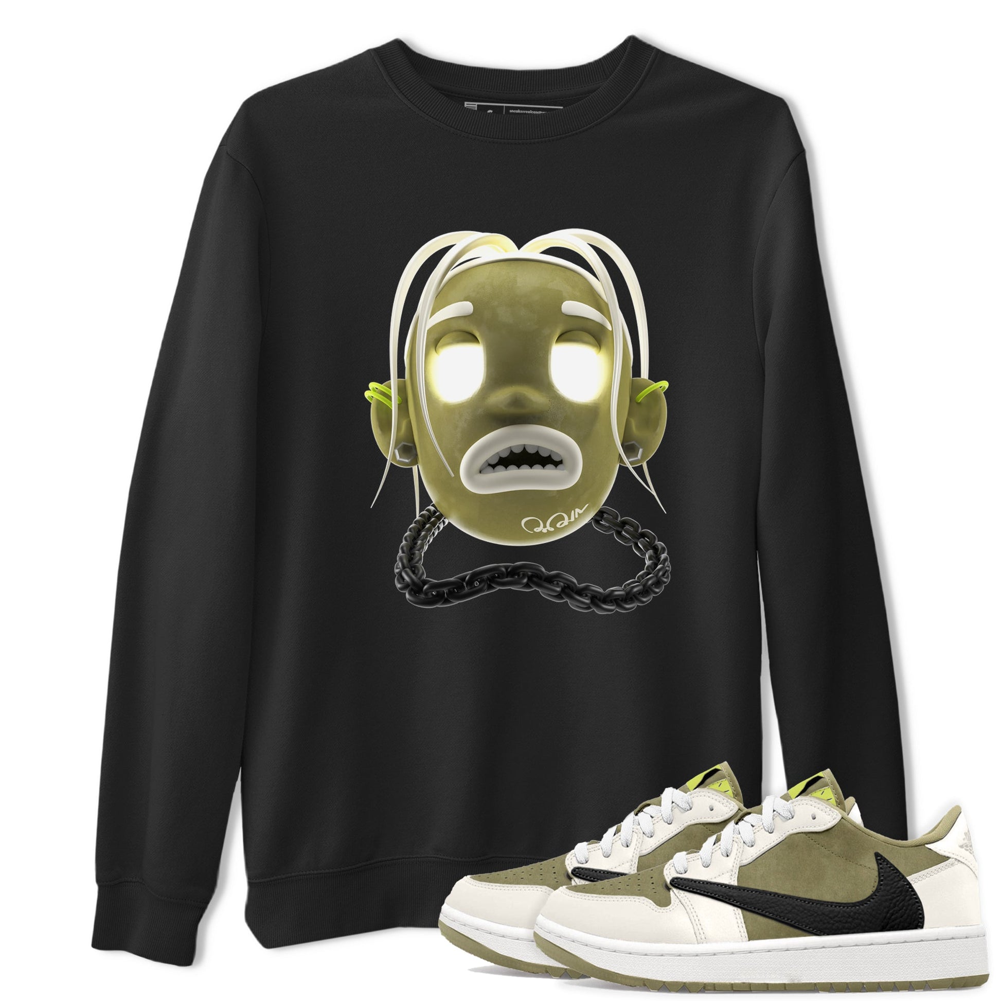 Air Jordan 1 Travis Scott Golf shirt to match jordans Goosebumps Boy sneaker tees AJ1 lowTravis Scott Golf SNRT Sneaker Release Tees Unisex Black 1 T-Shirt