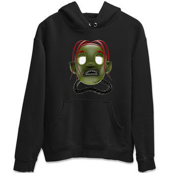 Air Jordan 1 Travis Scott Olive Sneaker Match Tees Goosebumps Boy Sneaker Tees AJ1 OG Travis Scott Olive Sneaker Release Tees Unisex Shirts Black 2