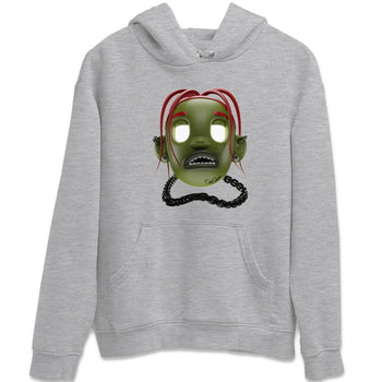 Air Jordan 1 Travis Scott Olive Sneaker Match Tees Goosebumps Boy Sneaker Tees AJ1 OG Travis Scott Olive Sneaker Release Tees Unisex Shirts Heather Grey 2