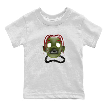 Air Jordan 1 Travis Scott Olive Sneaker Match Tees Goosebumps Boy Sneaker Tees AJ1 OG Travis Scott Olive Sneaker Release Tees Kids Shirts White 2