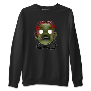 Air Jordan 1 Travis Scott Olive Sneaker Match Tees Goosebumps Boy Sneaker Tees AJ1 OG Travis Scott Olive Sneaker Release Tees Unisex Shirts Black 2