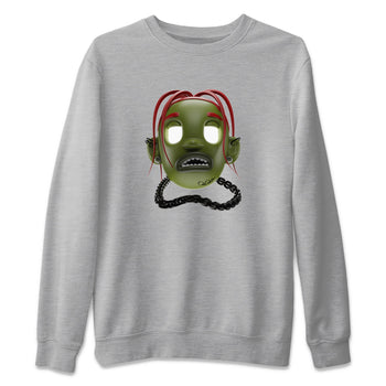 Air Jordan 1 Travis Scott Olive Sneaker Match Tees Goosebumps Boy Sneaker Tees AJ1 OG Travis Scott Olive Sneaker Release Tees Unisex Shirts Heather Grey 2