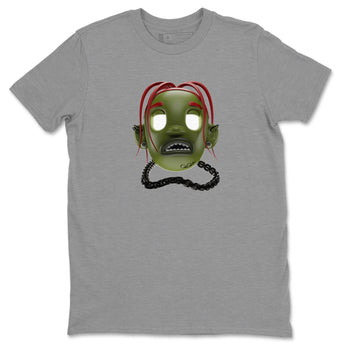 Air Jordan 1 Travis Scott Olive Sneaker Match Tees Goosebumps Boy Sneaker Tees AJ1 OG Travis Scott Olive Sneaker Release Tees Unisex Shirts Heather Grey 2