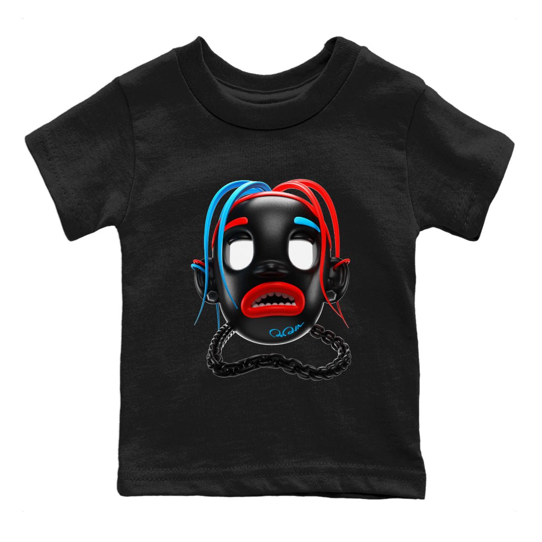 Air Jordan 1 UNC to Chicago Sneaker Match Tees Goosebumps Boy Sneaker Tees AJ1 UNC to Chicago Sneaker Release Tees Kids Shirts Black 2