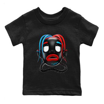 Air Jordan 1 UNC to Chicago Sneaker Match Tees Goosebumps Boy Sneaker Tees AJ1 UNC to Chicago Sneaker Release Tees Kids Shirts Black 2