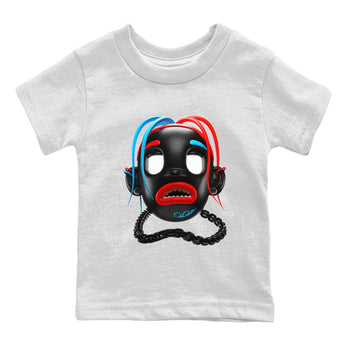 Air Jordan 1 UNC to Chicago Sneaker Match Tees Goosebumps Boy Sneaker Tees AJ1 UNC to Chicago Sneaker Release Tees Kids Shirts White 2