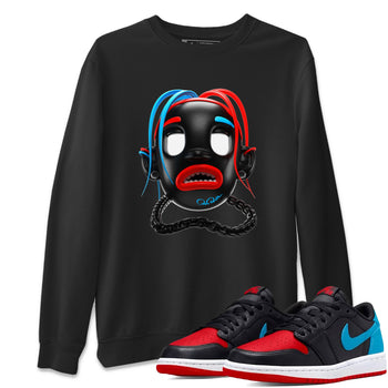 Air Jordan 1 UNC to Chicago Sneaker Match Tees Goosebumps Boy Sneaker Tees AJ1 UNC to Chicago Sneaker Release Tees Unisex Shirts Black 1