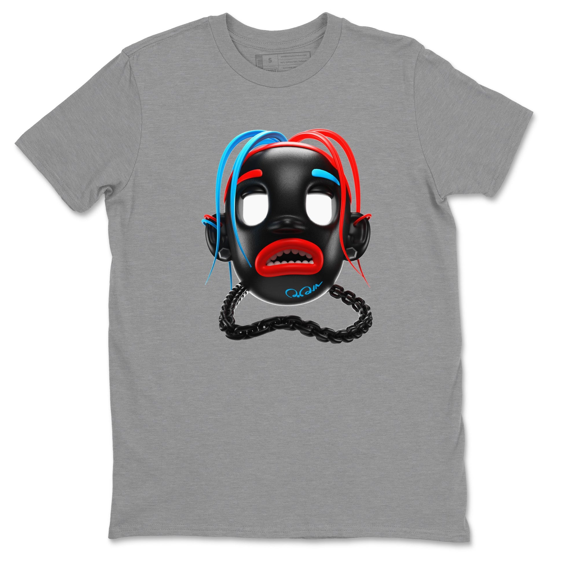 Air Jordan 1 UNC to Chicago Sneaker Match Tees Goosebumps Boy Sneaker Tees AJ1 UNC to Chicago Sneaker Release Tees Unisex Shirts Heather Grey 2