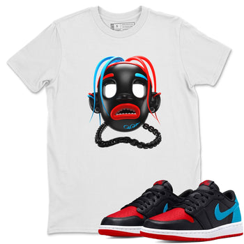 Air Jordan 1 UNC to Chicago Sneaker Match Tees Goosebumps Boy Sneaker Tees AJ1 UNC to Chicago Sneaker Release Tees Unisex Shirts White 1