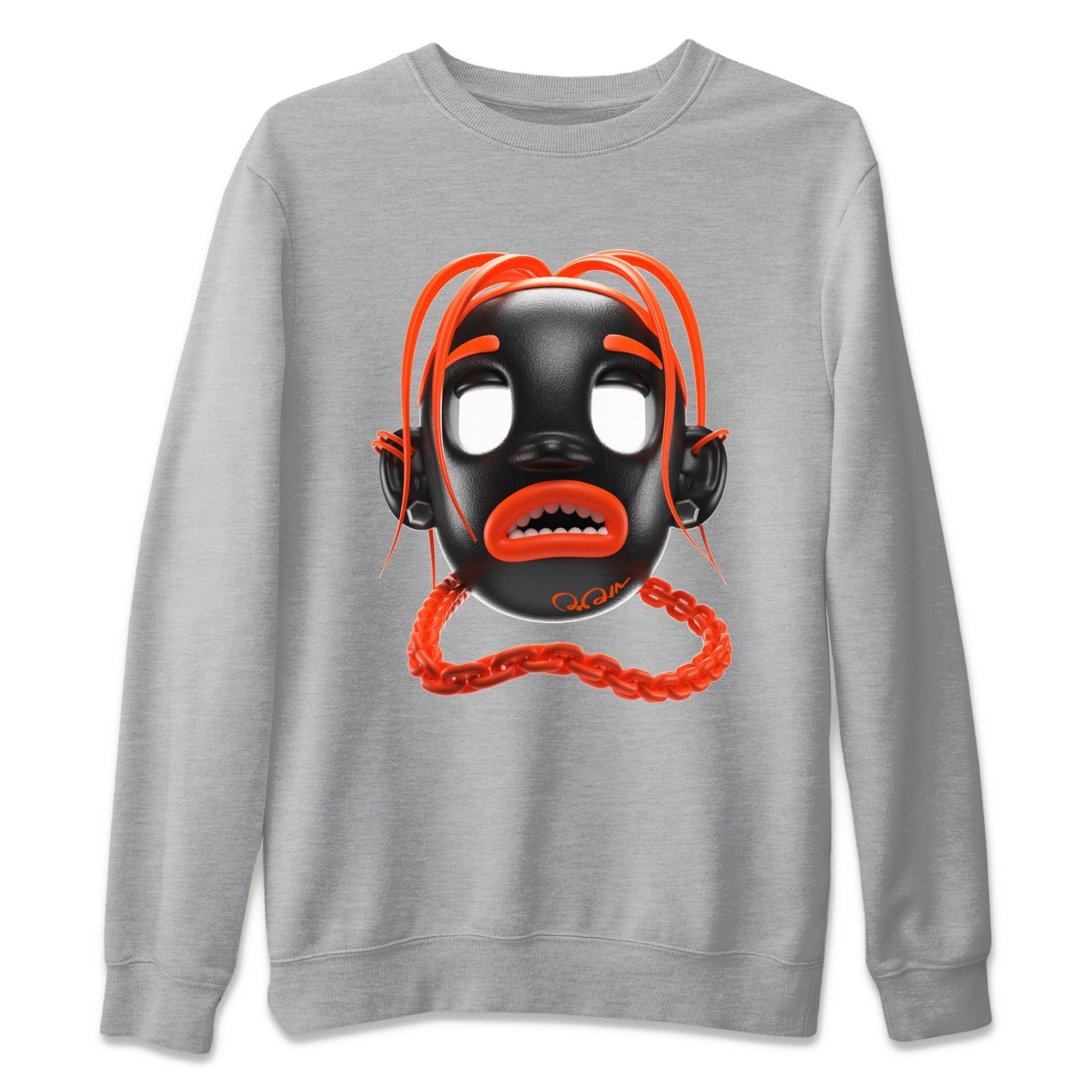 Air Jordan 12 Brilliant Orange Sneaker Match Tees Goosebumps Boy Sneaker Tees AJ12 Brilliant Orange Sneaker Release Tees Unisex Shirts Heather Grey 2