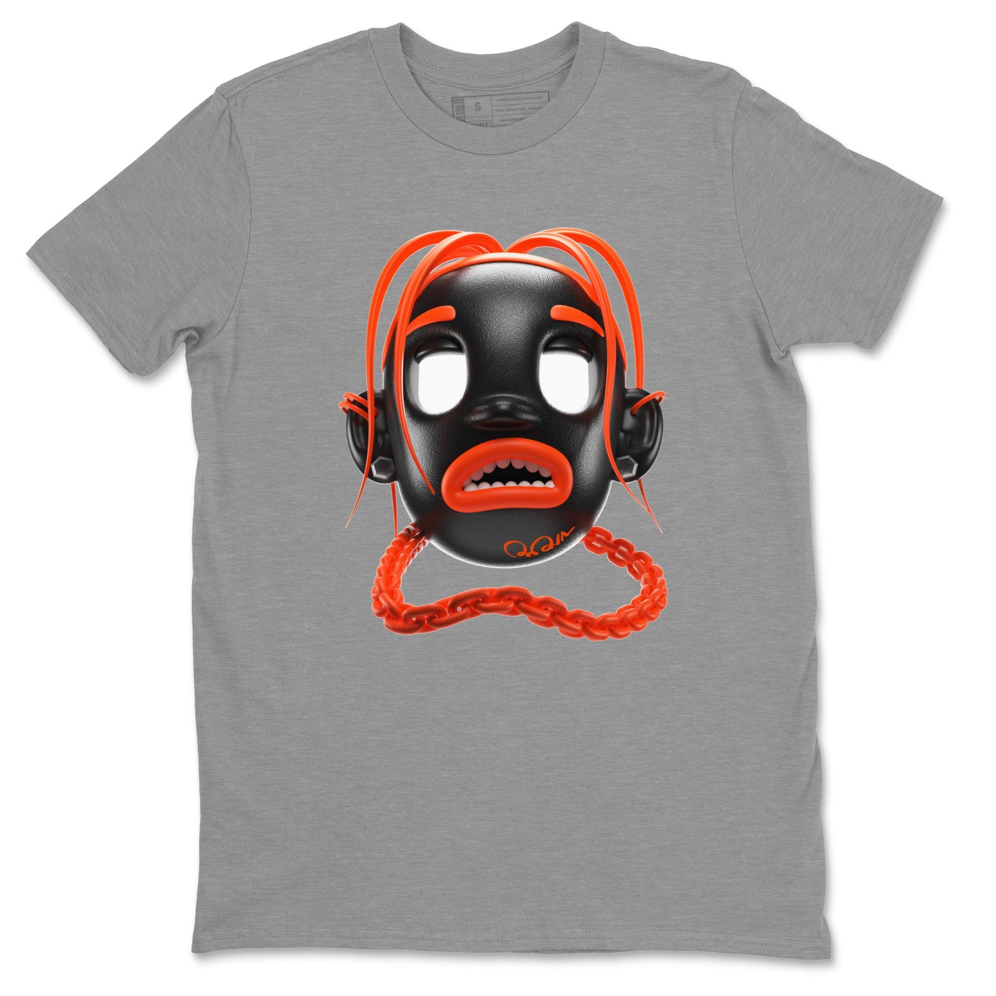 Air Jordan 12 Brilliant Orange Sneaker Match Tees Goosebumps Boy Sneaker Tees AJ12 Brilliant Orange Sneaker Release Tees Unisex Shirts Heather Grey 2