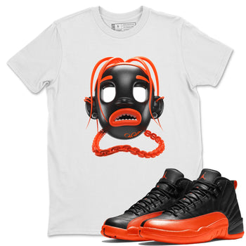 Air Jordan 12 Brilliant Orange Sneaker Match Tees Goosebumps Boy Sneaker Tees AJ12 Brilliant Orange Sneaker Release Tees Unisex Shirts White 1