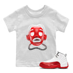 Air Jordan 12 Cherry Sneaker Match Tees Goosebumps Boy Sneaker Tees AJ12 Cherry Sneaker Release Tees Kids Shirts White 1