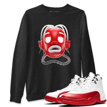 Air Jordan 12 Cherry Sneaker Match Tees Goosebumps Boy Sneaker Tees AJ12 Cherry Sneaker Release Tees Unisex Shirts Black 1