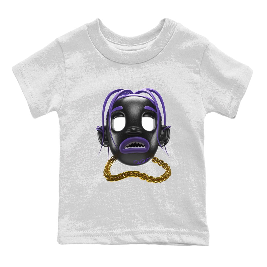 Air Jordan 12 Field Purple Sneaker Match Tees Goosebumps Boy Sneaker Tees AJ12 Field Purple Sneaker Release Tees Kids Shirts White 2