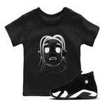 14s Panda shirt to match jordans Goosebumps Boy sneaker tees Air Jordan 14 Panda SNRT Sneaker Release Tees Baby Toddler Black 1 T-Shirt