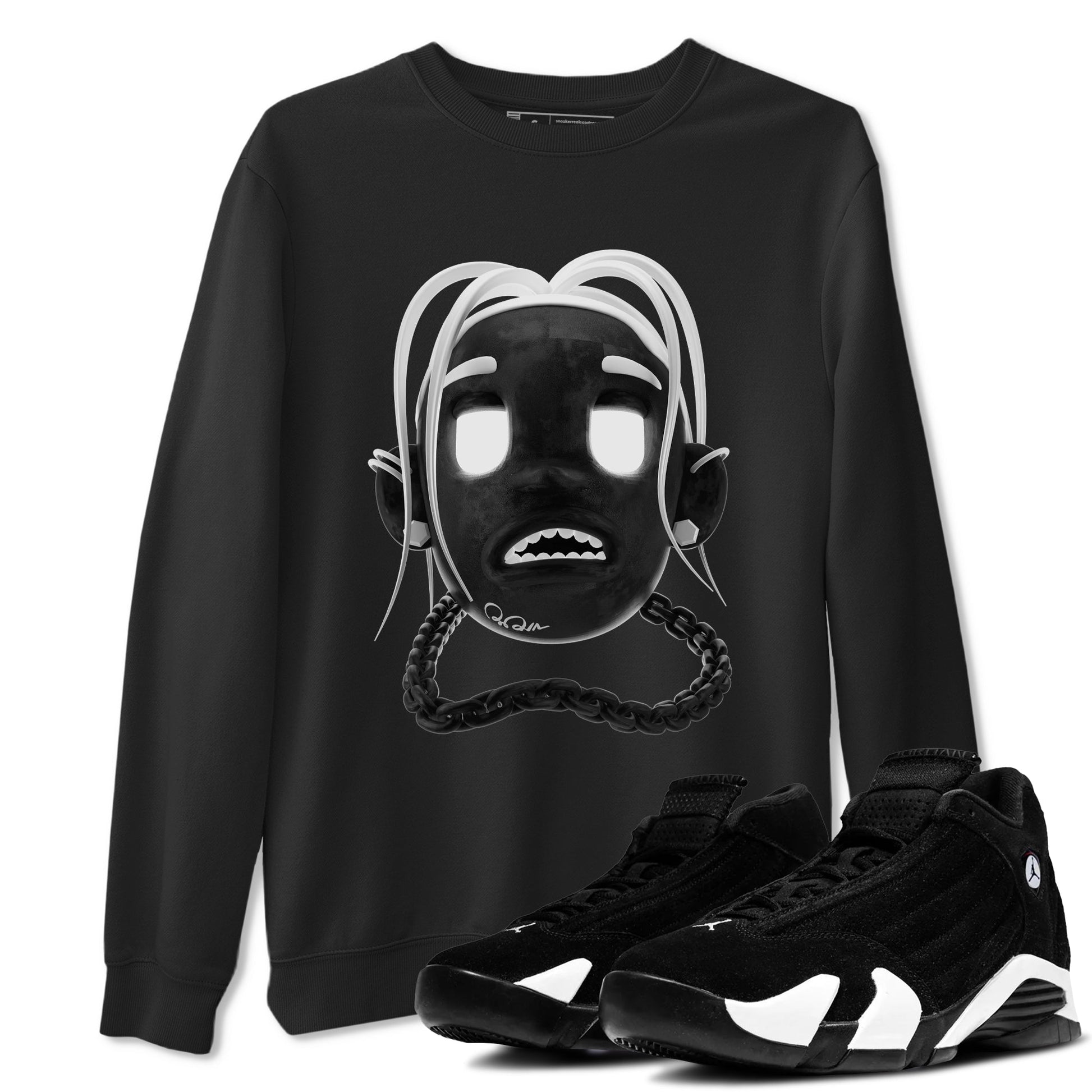 14s Panda shirt to match jordans Goosebumps Boy sneaker tees Air Jordan 14 Panda SNRT Sneaker Release Tees Unisex Black 1 T-Shirt