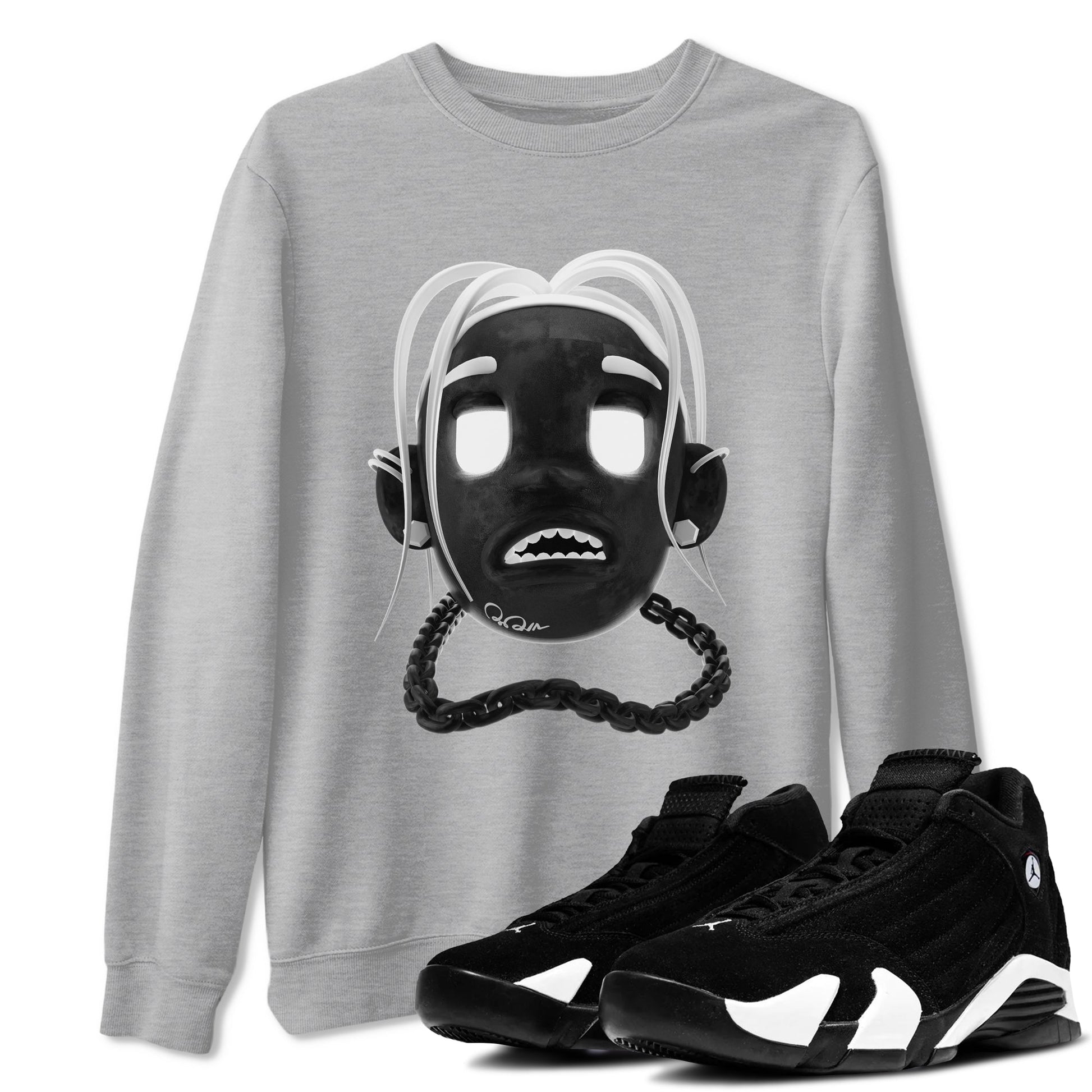 14s Panda shirt to match jordans Goosebumps Boy sneaker tees Air Jordan 14 Panda SNRT Sneaker Release Tees Unisex Heather Grey 1 T-Shirt