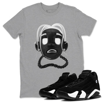 14s Panda shirt to match jordans Goosebumps Boy sneaker tees Air Jordan 14 Panda SNRT Sneaker Release Tees Unisex Heather Grey 1 T-Shirt