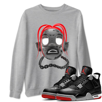 Air Jordan 4 Bred Reimagined shirt to match jordans Goosebumps Boy sneaker tees AJ4 Bred Reimagined SNRT Sneaker Release Tees unisex cotton Heather Grey 1 crew neck shirt